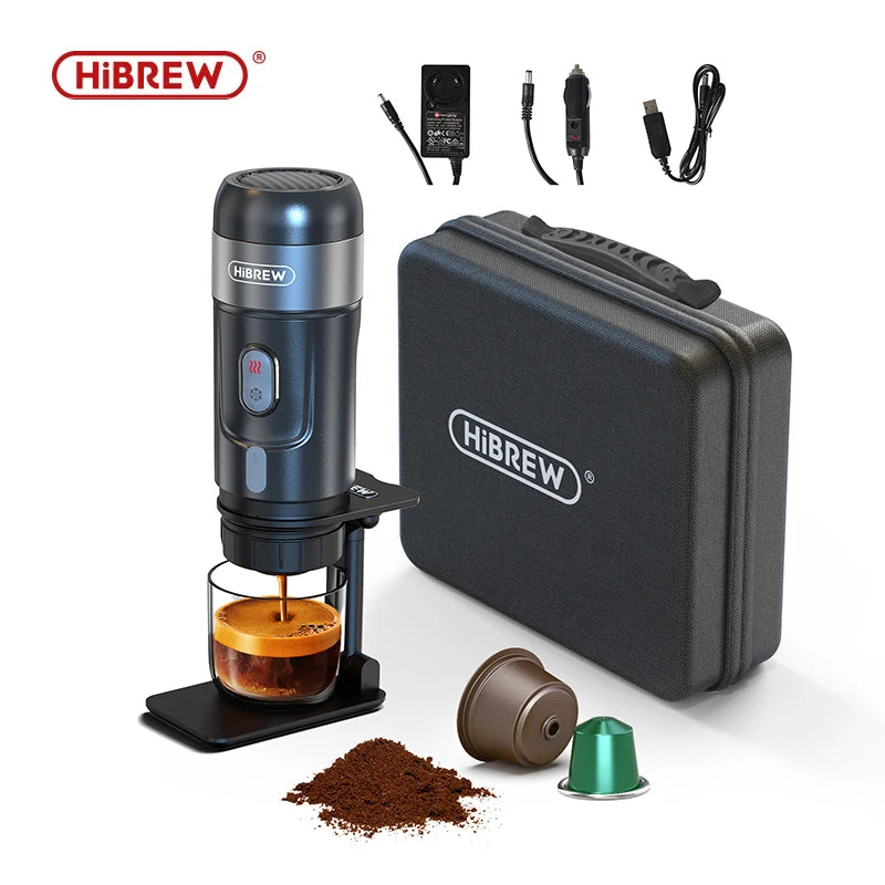 HiBREW Portable 12V Espresso Machine – For Car & Home, Compatible with Nespresso & Dolce Gusto Pods