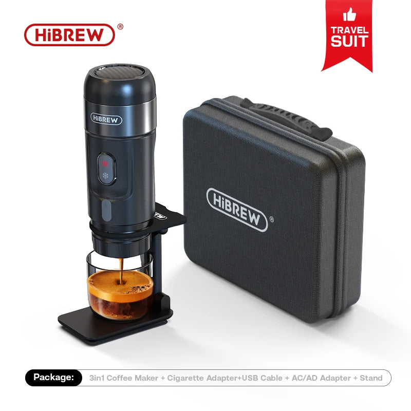 HiBREW Portable 12V Espresso Machine – For Car & Home, Compatible with Nespresso & Dolce Gusto Pods