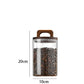 Airtight Glass Jar with Wood Lid (800-2100ml) – Storage for Coffee, Grains & More