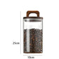 Airtight Glass Jar with Wood Lid (800-2100ml) – Storage for Coffee, Grains & More